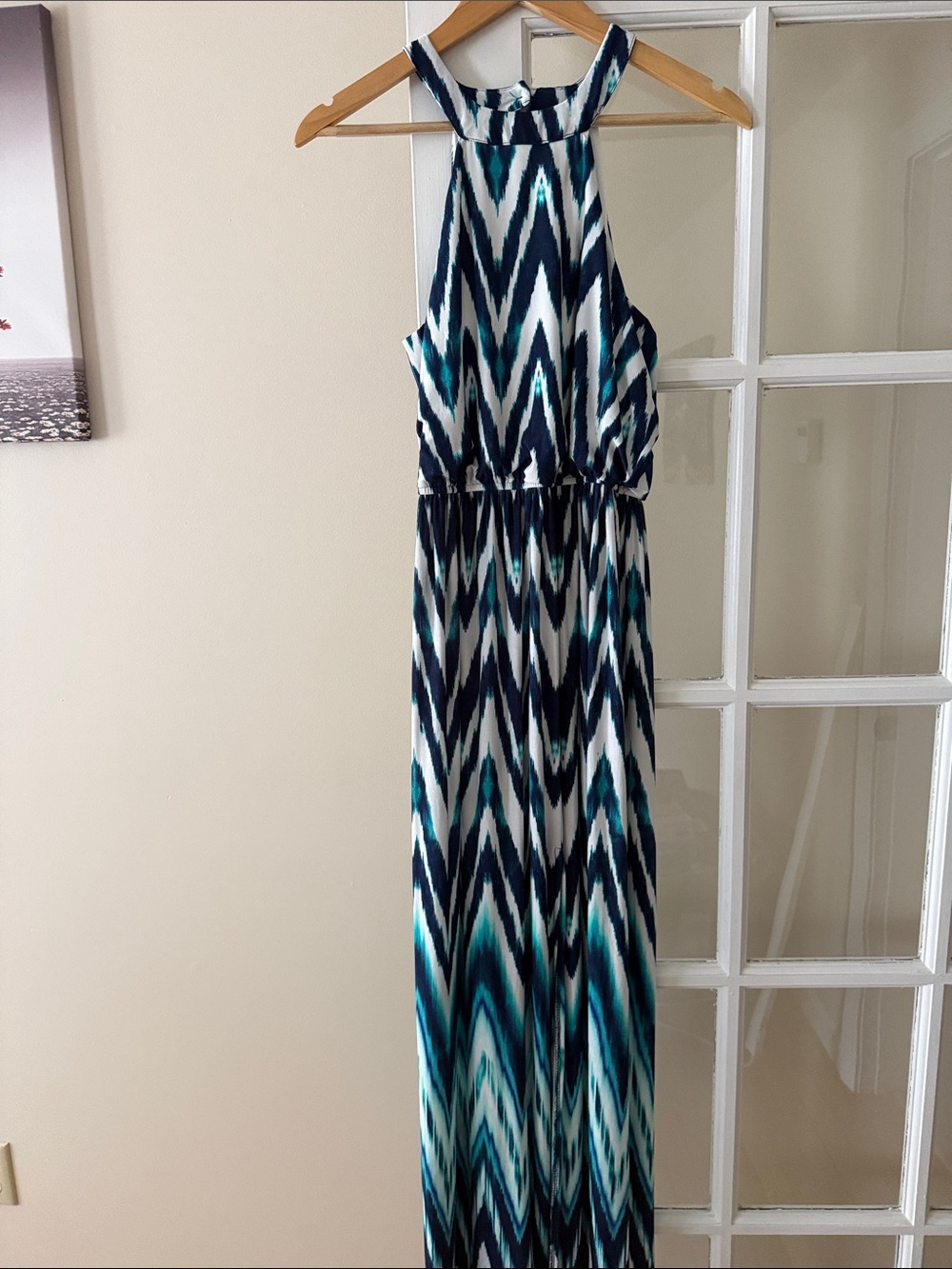 Trixxi chevron tie dye pattern long summer maxi dress